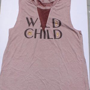 Tank Top Women Pink print made wild Child Size XXL